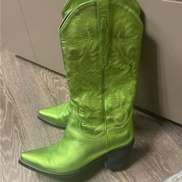 JEFFREY CAMPBELL WOMEN'S DAGGET METALLIC WESTERN BOOT cowboy boots - Picture 3 of 3